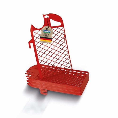4X mako Abstreifgitter easyCLEAN 19 x 23 cm – Farbabstreifgitter aus Recycling-Kunststoff – Bruchsicher & leicht zu reinigen – Abtropfgitter für Farbe – Malergitter, Farbgitter von mako