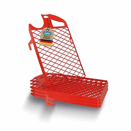 4X mako Abstreifgitter easyCLEAN 21 x 25 cm – Farbabstreifgitter aus Recycling-Kunststoff – Bruchsicher & leicht zu reinigen – Abtropfgitter für Farbe – Malergitter, Farbgitter von mako