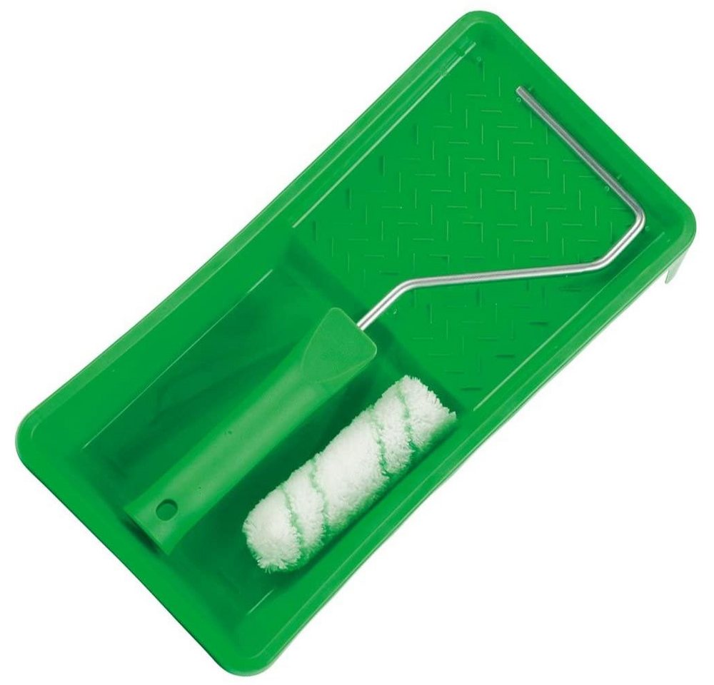 mako Farbroller Profi Lasurrroller-Set Mikrofaser Lasurset Lasurroller Farbwanne (3-St) von mako