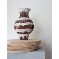 Handgemachte Terrakotta-Vase Einzigartige Strukturierte Keramik Wohnkultur von makuceramic