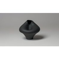 Handgefertigte Schwarze Keramikvase | Home Decor Vase Keramikgefäß Einzigartige Abstrakte von makuceramic