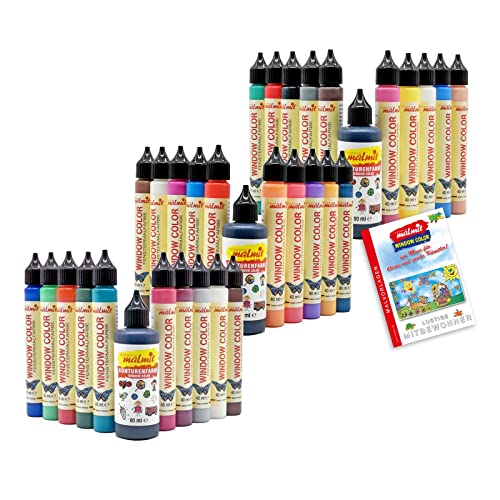 malmit Window Color Pen XXL-Set 33 Fenstermalfarben 40ml Fensterfarben Malfarben malmit Window Color Pen XXL-Set 33 Fenstermalfarben 40ml Fensterfarben Malfarben von malmit