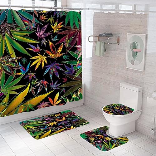 Badematten & Badteppiche Set 3 Teilig Badezimmerteppich Waschbar Badematte rutschfest,Wc Vorleger Mit Ausschnitt Und Badematte, Badvorleger Toilette Teppich 50×80Cm Grüne Blätter Badematten & Badteppiche Set 3 Teilig Badezimmerteppich Waschbar Badematte rutschfest,Wc Vorleger Mit Ausschnitt Und Badematte, Badvorleger Toilette Teppich 50×80Cm Grüne Blätter von malxlaw