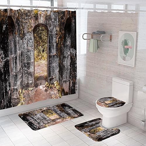 Badematten & Badteppiche Set 3 Teilig Badezimmerteppich Waschbar Badematte rutschfest,Wc Vorleger Mit Ausschnitt Und Badematte, Badvorleger Toilette Teppich 50×80Cm Stein Badematten & Badteppiche Set 3 Teilig Badezimmerteppich Waschbar Badematte rutschfest,Wc Vorleger Mit Ausschnitt Und Badematte, Badvorleger Toilette Teppich 50×80Cm Stein von malxlaw