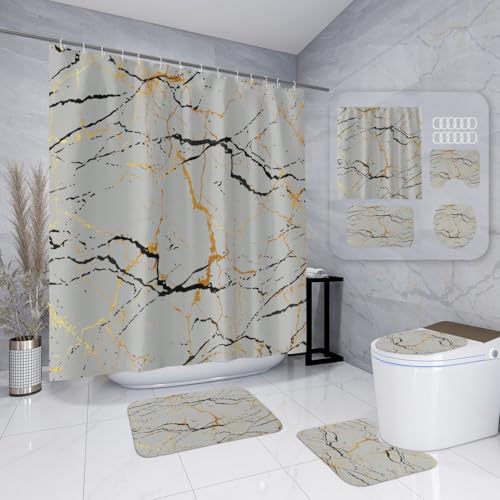 Badgarnitur 3 Teilig Badezimmerteppich Waschbar Badematte rutschfest,Wc Vorleger Mit Ausschnitt Und Badematte, Badvorleger Toilette Teppich 45X75Cm Beige Marmor Badgarnitur 3 Teilig Badezimmerteppich Waschbar Badematte rutschfest,Wc Vorleger Mit Ausschnitt Und Badematte, Badvorleger Toilette Teppich 45X75Cm Beige Marmor von malxlaw