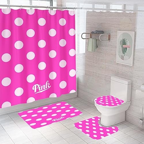 Duschvorhang Duschvorhänge Anti-Schimmel, Waschbar Polyester Duschvorhang Badewanne Mit 12 Ringe,Badewanne Vorhang Schnell Trocknend Für Badezimmer 180X180Cm Rosa Flecken Duschvorhang Duschvorhänge Anti-Schimmel, Waschbar Polyester Duschvorhang Badewanne Mit 12 Ringe,Badewanne Vorhang Schnell Trocknend Für Badezimmer 180X180Cm Rosa Flecken von malxlaw