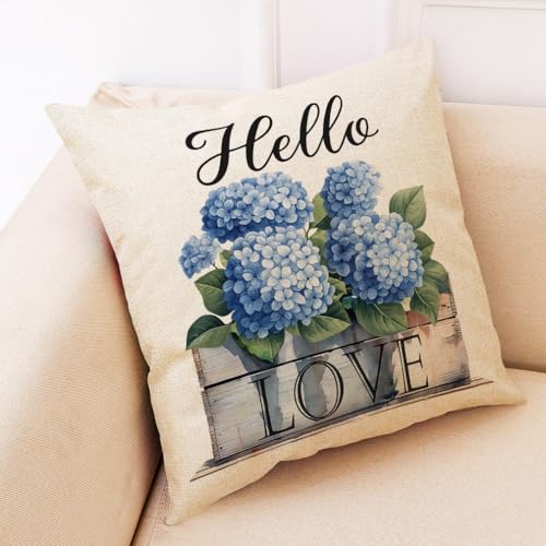 Kissenbezug 40X40 Blaue Blüten Outdoor Kissen Mit Unsichtbarer Reißverschluss,Leinen Sofakissen Dekokissen Waschbare Langlebig Kopfkissenbezug,Zierkissen & -Hüllen Kissenbezug 40X40 Blaue Blüten Outdoor Kissen Mit Unsichtbarer Reißverschluss,Leinen Sofakissen Dekokissen Waschbare Langlebig Kopfkissenbezug,Zierkissen & -Hüllen von malxlaw
