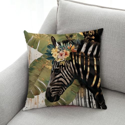 Kissenbezug 50X50 Zebra Dekokissen Sofakissen Samt, Kurzer Plüsch Zierkissenbezug Mit Unsichtbarer Reißverschluss,Waschbare Langlebig Outdoor Kissen,Deko Kissenhüllen Wohnzimmer Kissenbezug 50X50 Zebra Dekokissen Sofakissen Samt, Kurzer Plüsch Zierkissenbezug Mit Unsichtbarer Reißverschluss,Waschbare Langlebig Outdoor Kissen,Deko Kissenhüllen Wohnzimmer von malxlaw