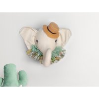 Gefüllter Elefanten Kopf Wandhalter Safari Kinderzimmer Kinder Dekor Gefüllter Elefanten Kopf Wandhalter Safari Kinderzimmer Kinder Dekor von mamadesignsforyou