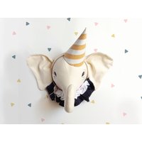 Gefüllter Elefantenkopf Wandhalterung Kinder Kinderzimmer Dekor Gefüllter Elefantenkopf Wandhalterung Kinder Kinderzimmer Dekor von mamadesignsforyou