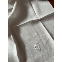 Vintage Monogramm Leinen Damast Handtuch/Handtuch Vintage Monogramm Leinen Damast Handtuch/Handtuch von mamaleanne22