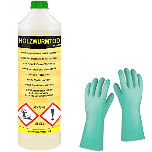 mamba Holzwurmtod (1 Liter, SET: inkl. Handschuhe) von mamba