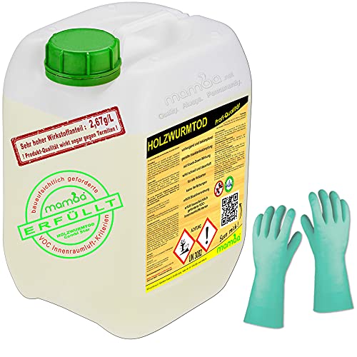 mamba Holzwurmtod (10 Liter, SET: inkl. Handschuhe) von mamba