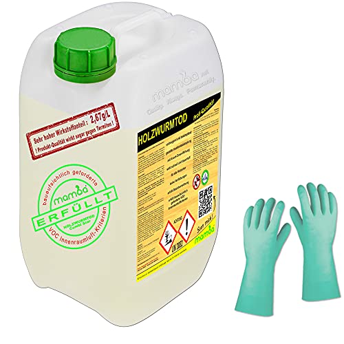 mamba Holzwurmtod (3 Liter, SET: inkl. Handschuhe) von mamba