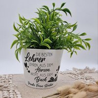 Blumentopf Lehrer(In Abschied | Blumenübertopf Mi Namen Mit Spruch| Abschiedsgeschenk |Personalisierter |Blumentopf von mamicoshop