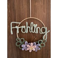 Frühling | Wohndeko Türschmuck Bambushoop Flowerhoop Bambusring Blumen von mamiliebtschoenes