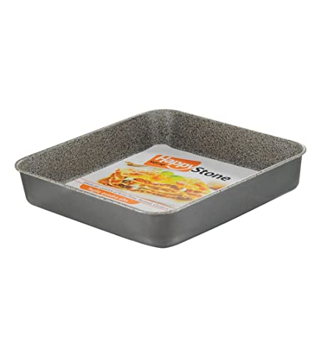 Mamù Hochwertiges Antihaft-Backblech, Quadratisch, 35 x 35 cm, H6, Aluminium, Dunkelgrau Anthrazit, 2030 cm³ von mamù cookware