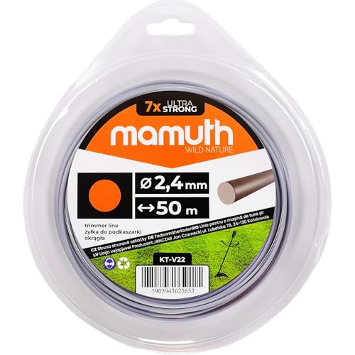 MAMUTH 50M MÄHFADEN TRIMMERSCHNUR RASENTRIMMERSPULEN FÜR RASENTRIMMER 2,4 MM FADENDURCHMESSER RASENTRIMMER Faden HOHE QUALITÄT RASENTRIMMER Faden FÜR FREISCHNEIDER MAMUTH MAMUTH 50M MÄHFADEN TRIMMERSCHNUR RASENTRIMMERSPULEN FÜR RASENTRIMMER 2,4 MM FADENDURCHMESSER RASENTRIMMER Faden HOHE QUALITÄT RASENTRIMMER Faden FÜR FREISCHNEIDER MAMUTH von Mamuth Wild Nature
