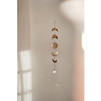 Messing Mondphasen Mobile, Girlande, Sonnenfänger von manawea