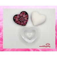 Silikonform Kleines Herz 3 D, 5, 5 cm Zum Gießen Mit Gips, Epoxidharz Und Beton, Steine Bemalen, Dot Art Painting, Mandala Punktmalerei, Diy von mandalaqueeny