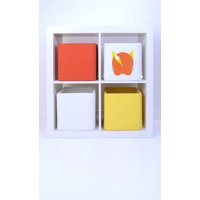 Schüchtern Und Liebevolle Orange Fox Print - Spielzeug Storage Box Korb Bin Container Organizer Baby Nurdery Spaß Beim Design von maneleDeco