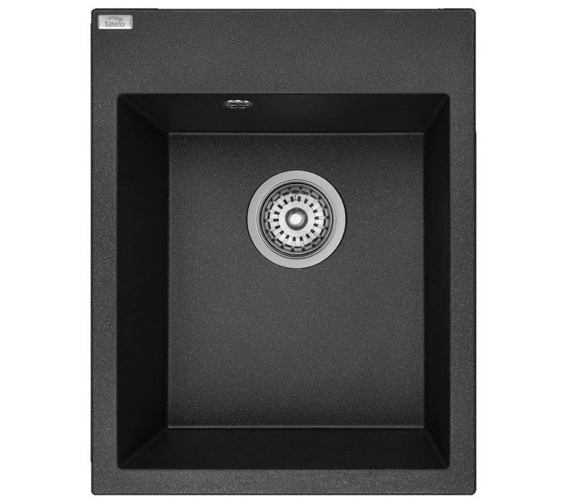 manestein Granitspüle Spülbecken, Küchenspüle aus Granit, Fleckenbeständig & Pflegeleicht, 1 Becken, 39 x 50 cm von manestein