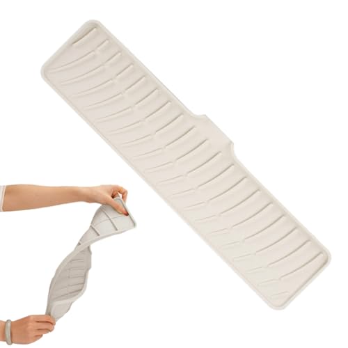 manhegari Abtropfmatte aus Gummi, Abtropfmatte aus Silikon | Rutschfeste Silikon-Ablauflippe für Küchenarmaturen - Spülbecken-Spritzschutz, Matte für Kaffeemaschine und Heißluftfritteuse, von manhegari