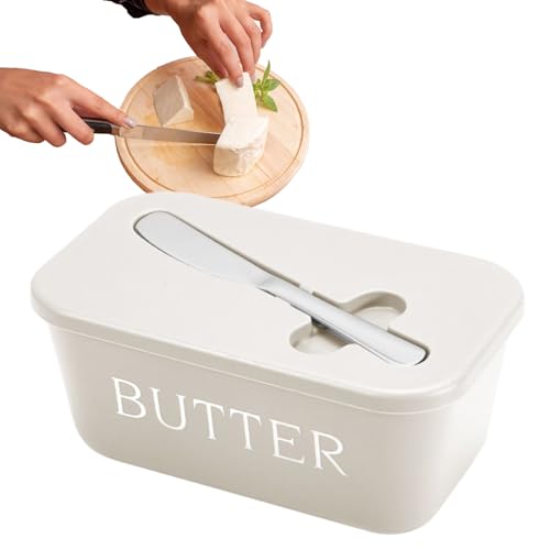 manhegari Butterbehälter | Butterbehälter - Mit Messer Luftdichter Käsebehälter Für Kochen Servieren Camping Kühlschrank Küche von manhegari