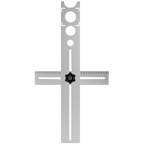 manhegari Fliesenlochfinder | Tragbarer Edelstahl Fliesen Locher Messbereich 300mm - Ausrichtschablone 25 mm 40 mm 45 55 60 Für Markierung Bohrloch Küchenarbeitsplatte & Sanitärinstallationen von manhegari