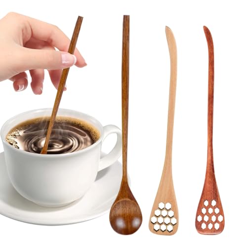 manhegari Honiglöffel aus Holz | Langer Griff Holz Honigrührstab 3 Stück | Wiederverwendbarer Mehrzweck Aufnahme und Ausgabe Dipper für Partys Outdoor Picknicks Feiertage Küche Zuhause manhegari Honiglöffel aus Holz | Langer Griff Holz Honigrührstab 3 Stück | Wiederverwendbarer Mehrzweck Aufnahme und Ausgabe Dipper für Partys Outdoor Picknicks Feiertage Küche Zuhause von manhegari