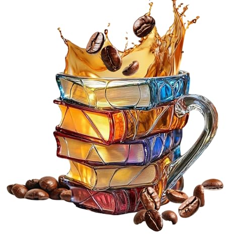 manhegari Isolier Teebecher | Handgefertigte 3D Buch Glas Teetasse in Farben | Multifunktionales Küchenaccessoire Mit Bequemem Griff Für Whiskey Bier Saft manhegari Isolier Teebecher | Handgefertigte 3D Buch Glas Teetasse in Farben | Multifunktionales Küchenaccessoire Mit Bequemem Griff Für Whiskey Bier Saft von manhegari