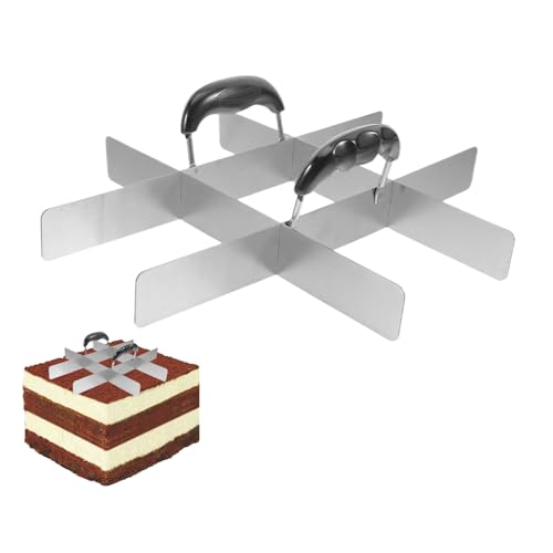 manhegari Kuchenschneider | Edelstahl Quadrat Kuchen Teiler Mit Griff,Servierutensilien Für Backen - Backzubehör Für Geburtstag Feiern manhegari Kuchenschneider | Edelstahl Quadrat Kuchen Teiler Mit Griff,Servierutensilien Für Backen - Backzubehör Für Geburtstag Feiern von manhegari