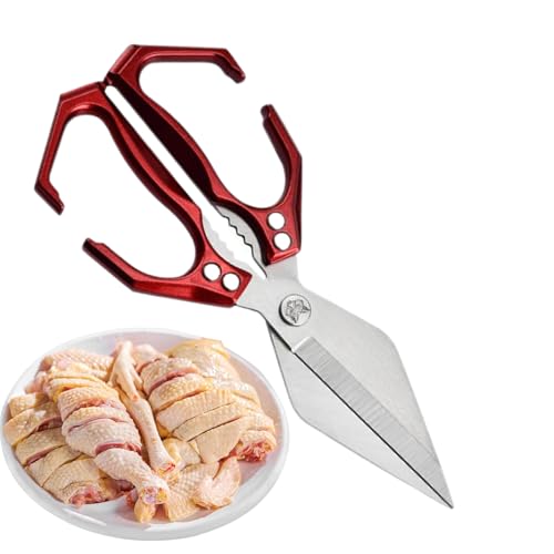 manhegari Küchenschere | Edelstahl Meeresfrüchte Schere | Robuste Kochschere Für Huhn Schneiden Truthahn Krabben Knacken von manhegari