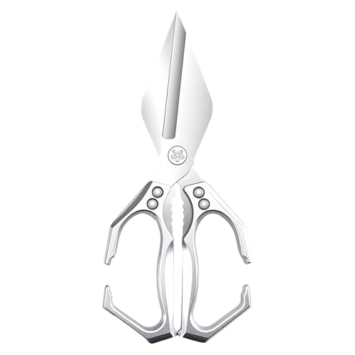 manhegari Küchenschere Für Lebensmittel, Küchen Schere Zur Lebensmittelverarbeitung Beim Kochen, Robuste Ergonomische Griffzange Für Restaurant Kantine Camping Picknick Kulinarik von manhegari