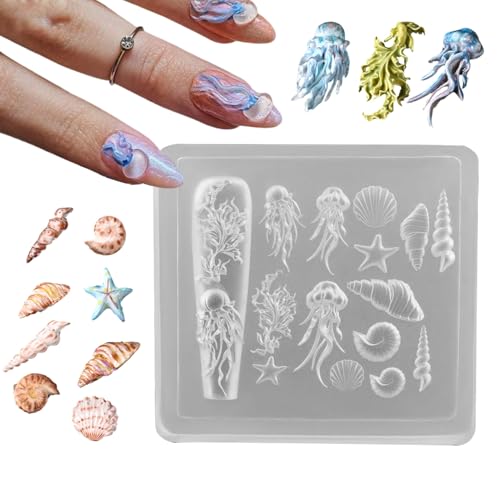 manhegari Nagelcharm-Form - Maniküre Kunstform | 3D Meerestier-Design Formen Für Epoxidharz Schmuckherstellung Dekoration Bastelbedarf manhegari Nagelcharm-Form - Maniküre Kunstform | 3D Meerestier-Design Formen Für Epoxidharz Schmuckherstellung Dekoration Bastelbedarf von manhegari