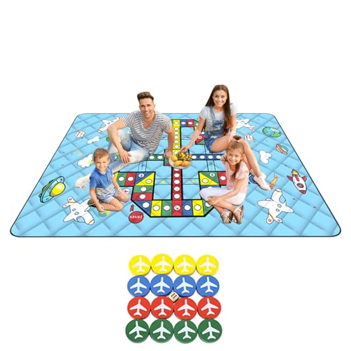 manhegari Outdoor Spielmatte Für Babys - wasserdichte Picknickdecke Mit Schachspiel | Leichtes Faltbares Familienspiel Für Camping Park Wiese manhegari Outdoor Spielmatte Für Babys - wasserdichte Picknickdecke Mit Schachspiel | Leichtes Faltbares Familienspiel Für Camping Park Wiese von manhegari