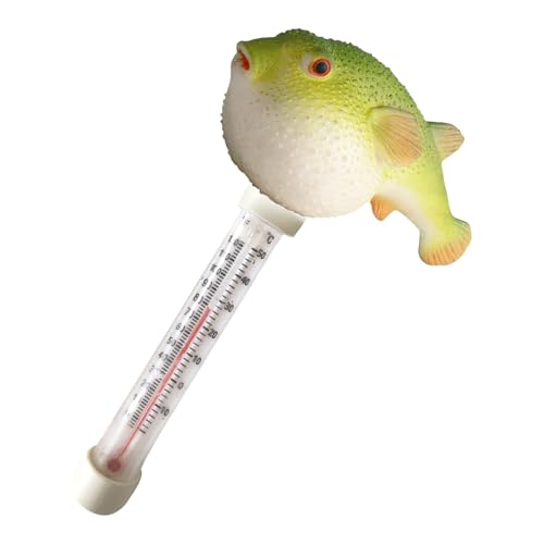 manhegari Schwimmendes Pool Thermometer | Schwimmender Wassertemperatur-Thermograph | Outdoor-Thermometer In Meerstierform Für, Badewanne Und Gartenteich von manhegari