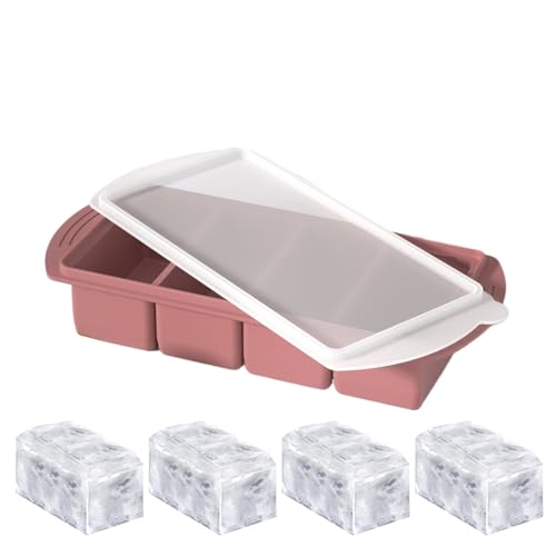 manhegari Silikonformen Zum Einfrieren - Silicone Portionierformen | 4-Fach Behälter Auslaufsicher Mit Deckel Küchenhelfer Für Getränke manhegari Silikonformen Zum Einfrieren - Silicone Portionierformen | 4-Fach Behälter Auslaufsicher Mit Deckel Küchenhelfer Für Getränke von manhegari
