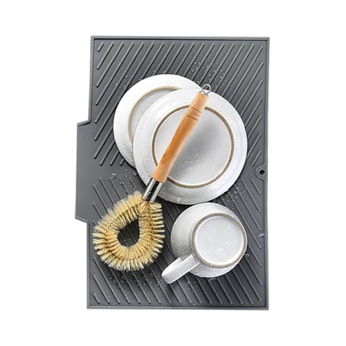 manhegari Spülabtropfmatte | Kochplattenunterlagen Für Arbeitsplatten,38x25 cm rutschfeste Silikon Matte für Besteck Töpfe Schüsseln manhegari Spülabtropfmatte | Kochplattenunterlagen Für Arbeitsplatten,38x25 cm rutschfeste Silikon Matte für Besteck Töpfe Schüsseln von manhegari