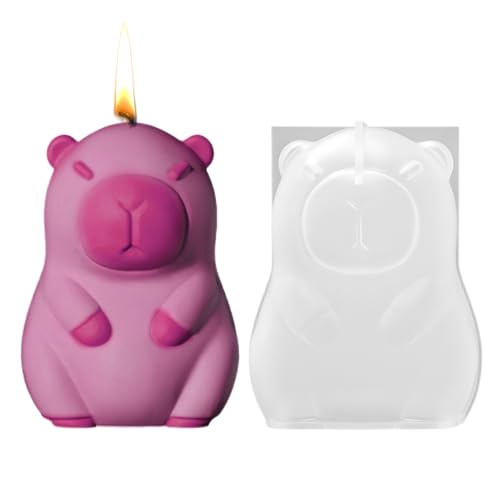 manhegari Tierformen Aus Silikon - 3D Capybara Eisform | Wiederverwendbare Antihaft-Gussform Für Pudding Eiscreme Schmuckherstellung Kerzenkunst Kuchenfiguren Flexible Backform von manhegari