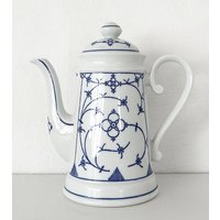 Bareuther Bavaria Germany Kaffeekanne 1, 2 Liter Indisch Blau Strohblume von manni201
