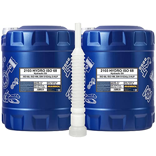 2 x10 Liter, MANNOL 2103 Hydro ISO 68 Hydrauliköl (2,80€/Liter) von MANNOL