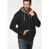 Mans World Kapuzensweatjacke, mit kontrastfarbigem Innenfutter von mans world