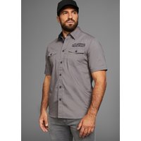 Mans World Kurzarmhemd mit kontrastfarbener Stickerei von mans world