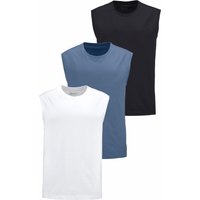 Mans World Muscleshirt, (Packung, 3 tlg., 3er-Pack), aus reiner Baumwolle von mans world