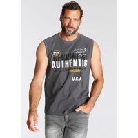 Mans World Muscleshirt ohne Ärmel, bedruckt, Rundhalsausschnitt, aus Baumwolle von mans world