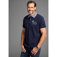 Mans World Poloshirt, mit Brustprint, meliertes Material Mans World Poloshirt, mit Brustprint, meliertes Material von mans world