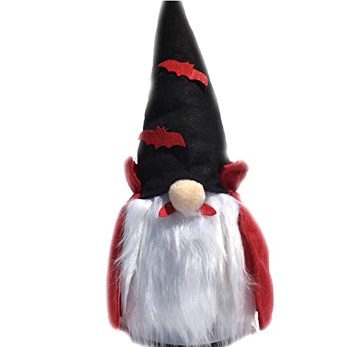 mansH Halloween-Dekoration, Gnome, ohne Gesicht, Glowing Party, Dekoration, Gnome, ohne Gesicht, aus Plüsch, für die Dekoration von Büro zu Hause, Schwarz von mansH