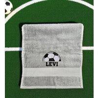 Fußball Handtuch/Sporthandtuch Personalisiert Mit Namen - Basketball Tennis Volleyball Bowling Geschenk Zu Weihnachten, Geburtstag von manufactoringcompany