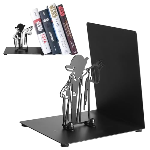 Unleash The Force with Master Yoda Metal Bookends: Double-Sided Yoda Design, a Unique and Thoughtful Gift for Star Wars Aficionados (Black) von maozyiltle
